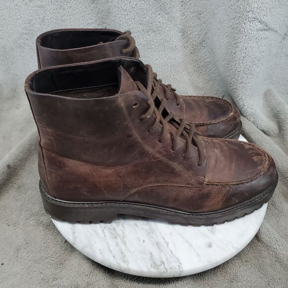 Walk London Shoes Mens UK 7 US 8 Brown Leather Sean Hertiage Lace Up Boots - Picture 4 of 10